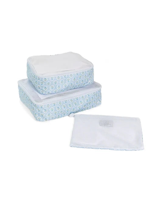 TRVL Petite Fleur Blue Packing Cubes