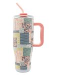 Quilted Pattern 40 oz. Handle Tumbler