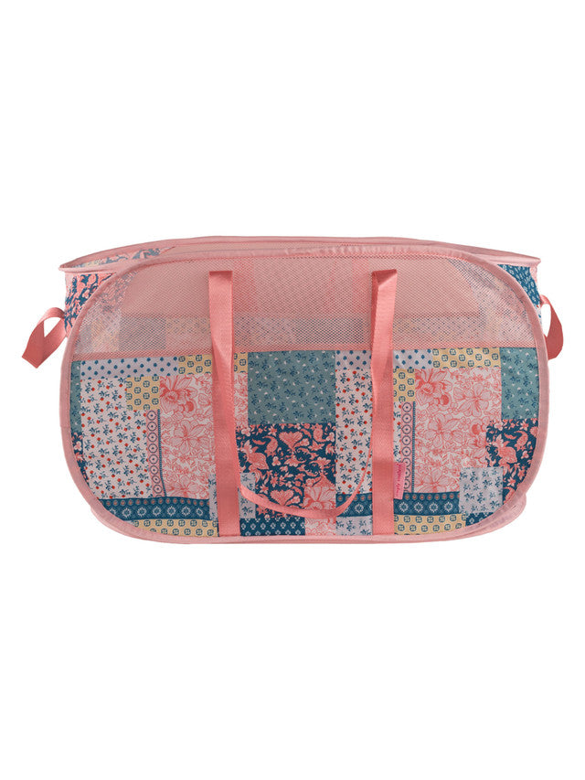 Quilted Pattern Pop-Up Trunk Tote