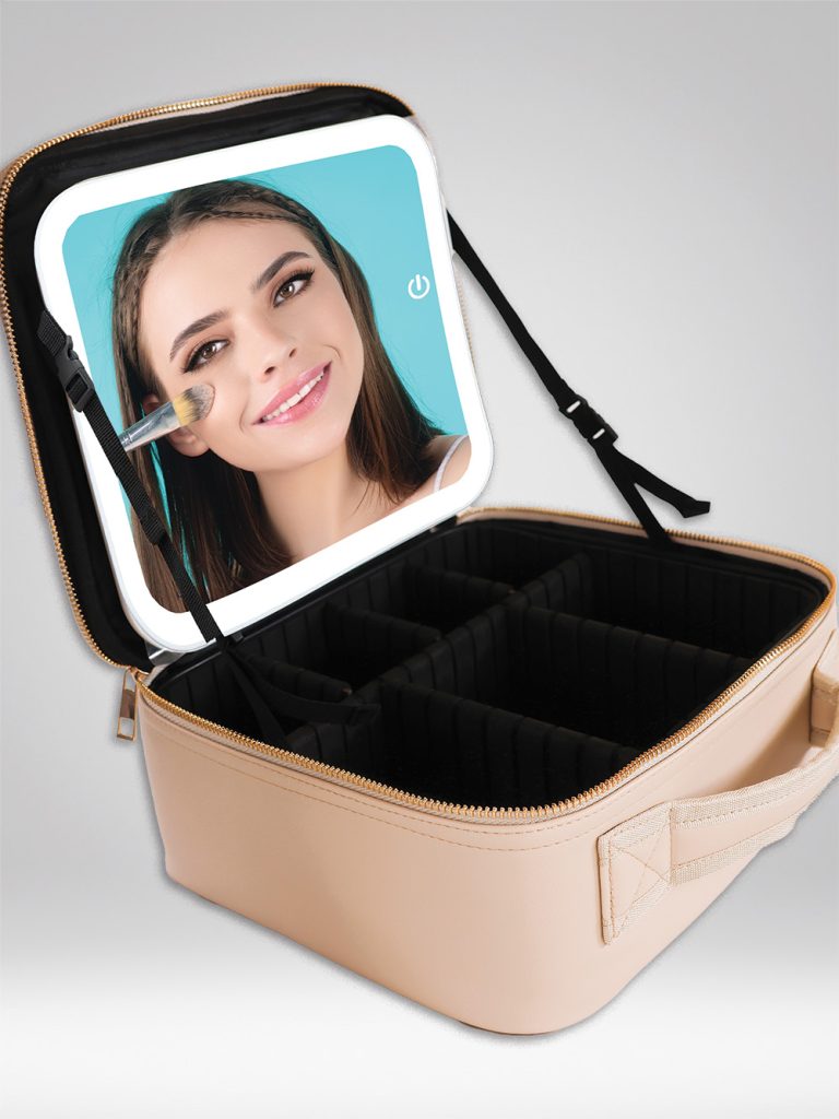 Cream Leather Travel Case
