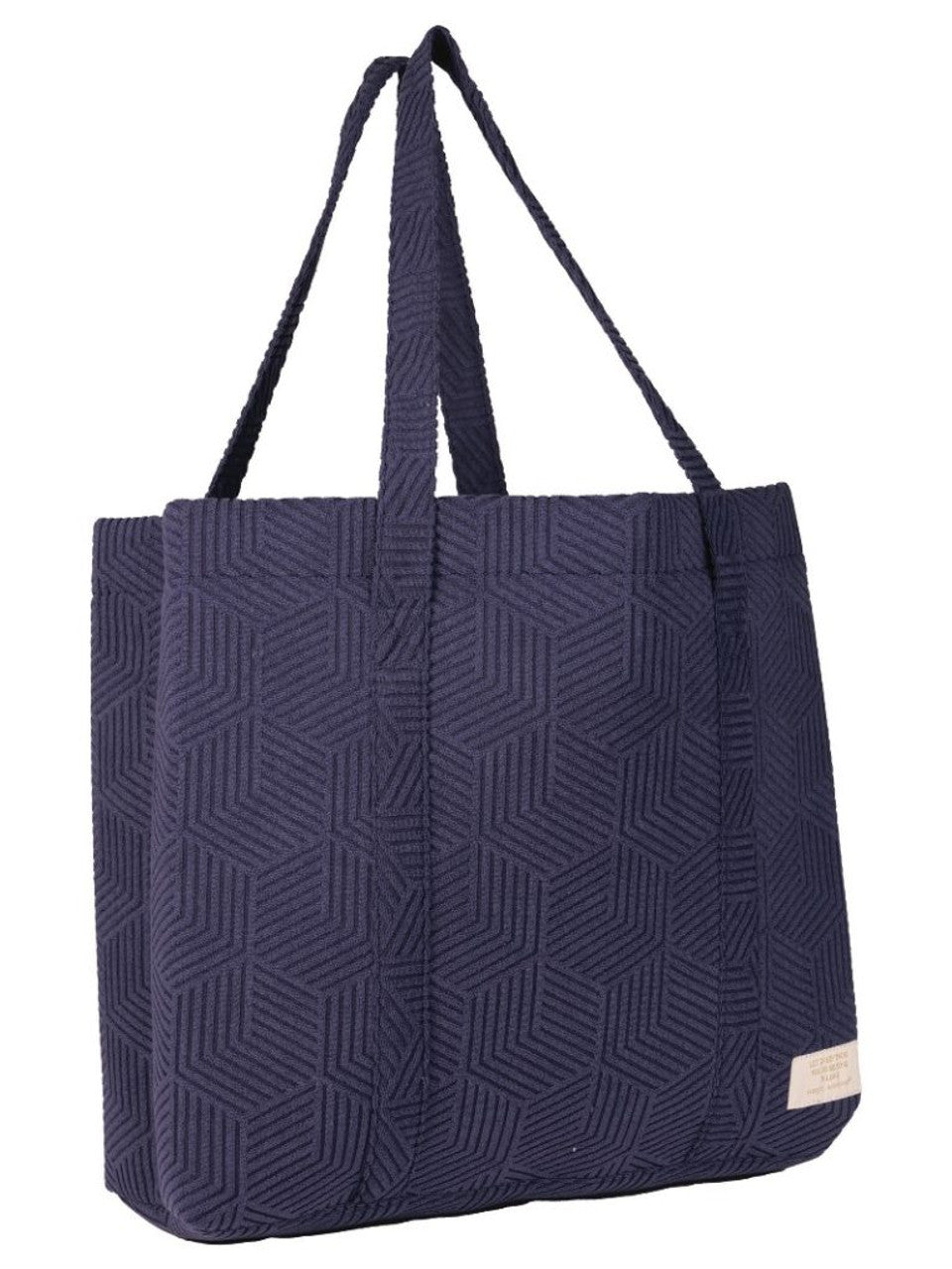 Navy Terry Textured Tote Bag