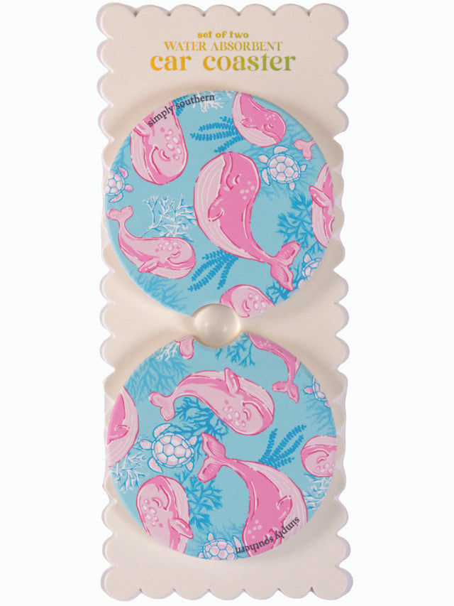 Whale Car Coaster Set
