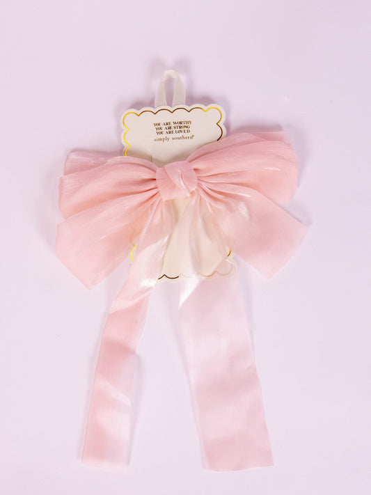 Glistening Pink Hair Bow