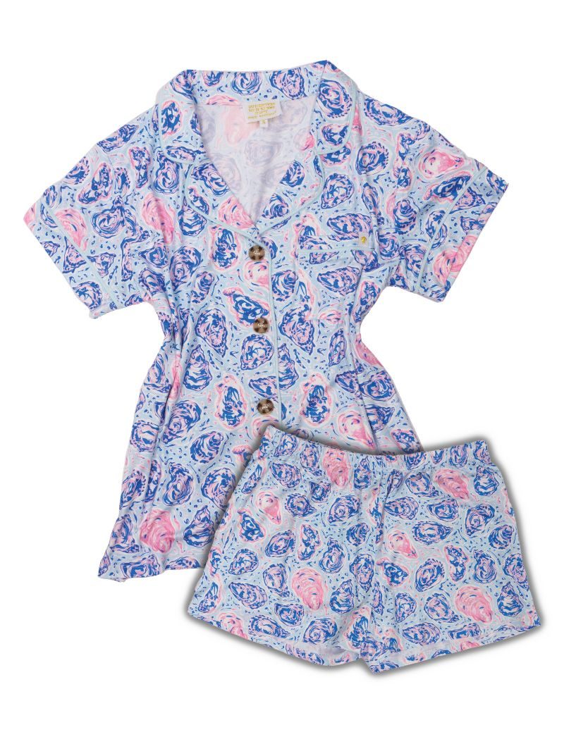 Oyster Button Pj Short Set