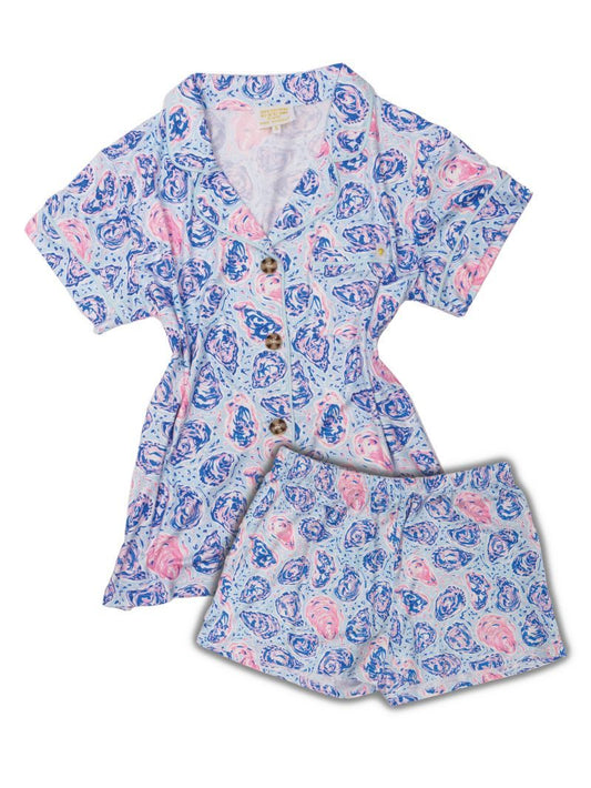 Oyster Button Pj Short Set