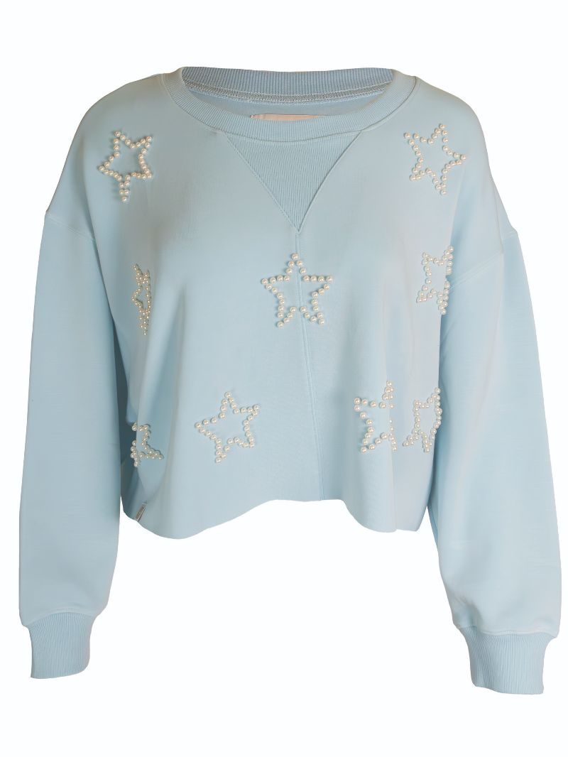 Ice Blue Piper Pearl Star Pullover