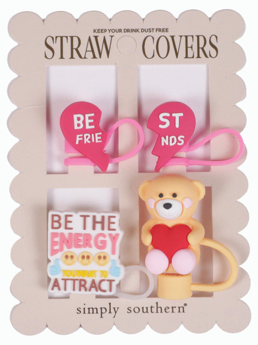 Best Friends Straw Cover Set
