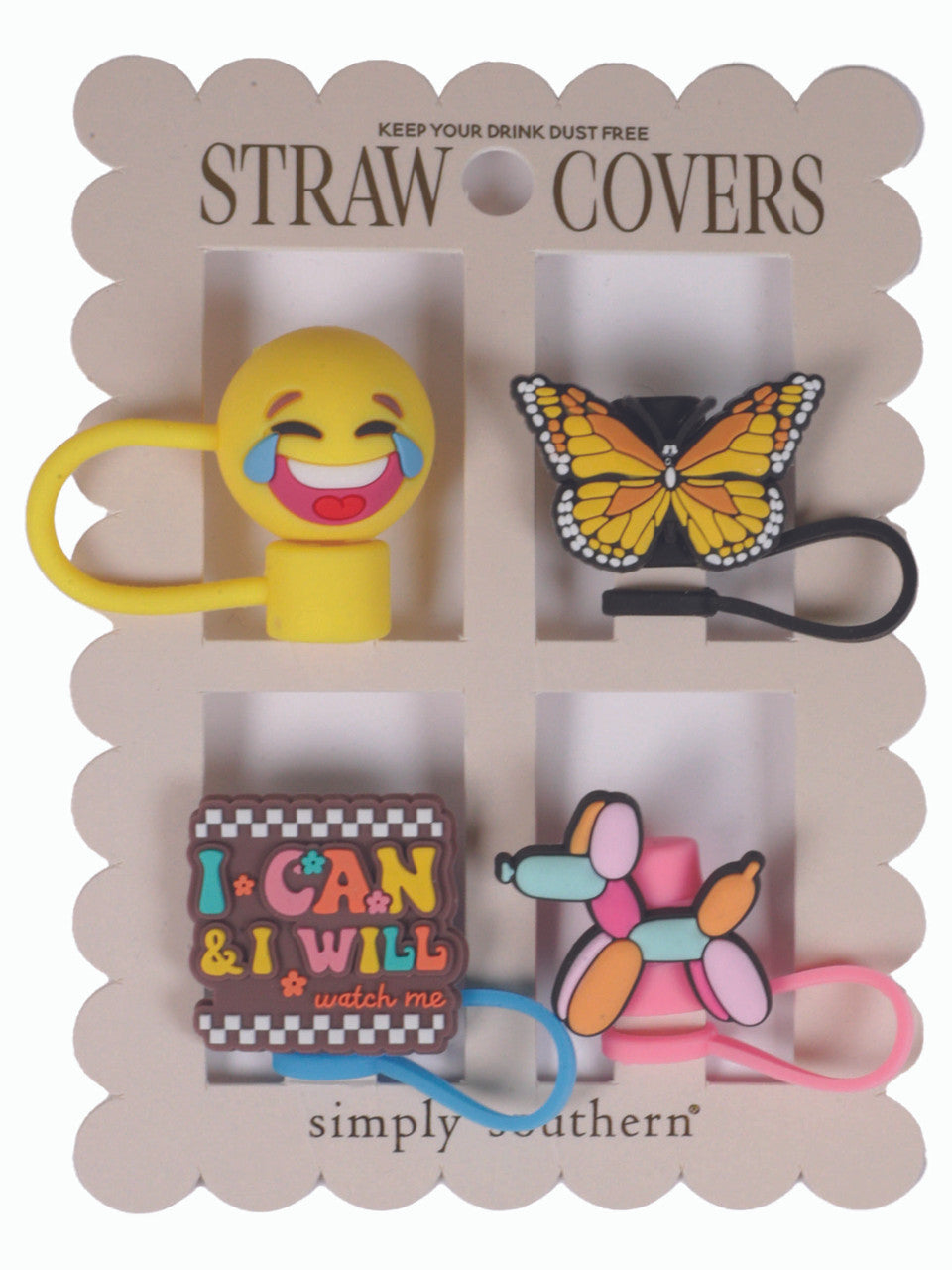 Butterfly Straw Cover Set