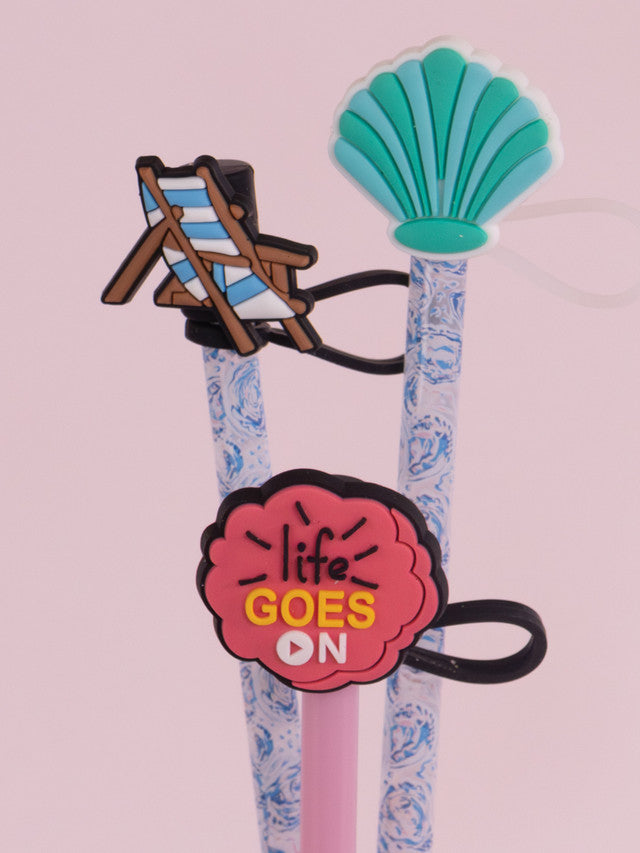 Flamingo Straw Cover Set