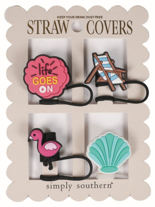 Flamingo Straw Cover Set