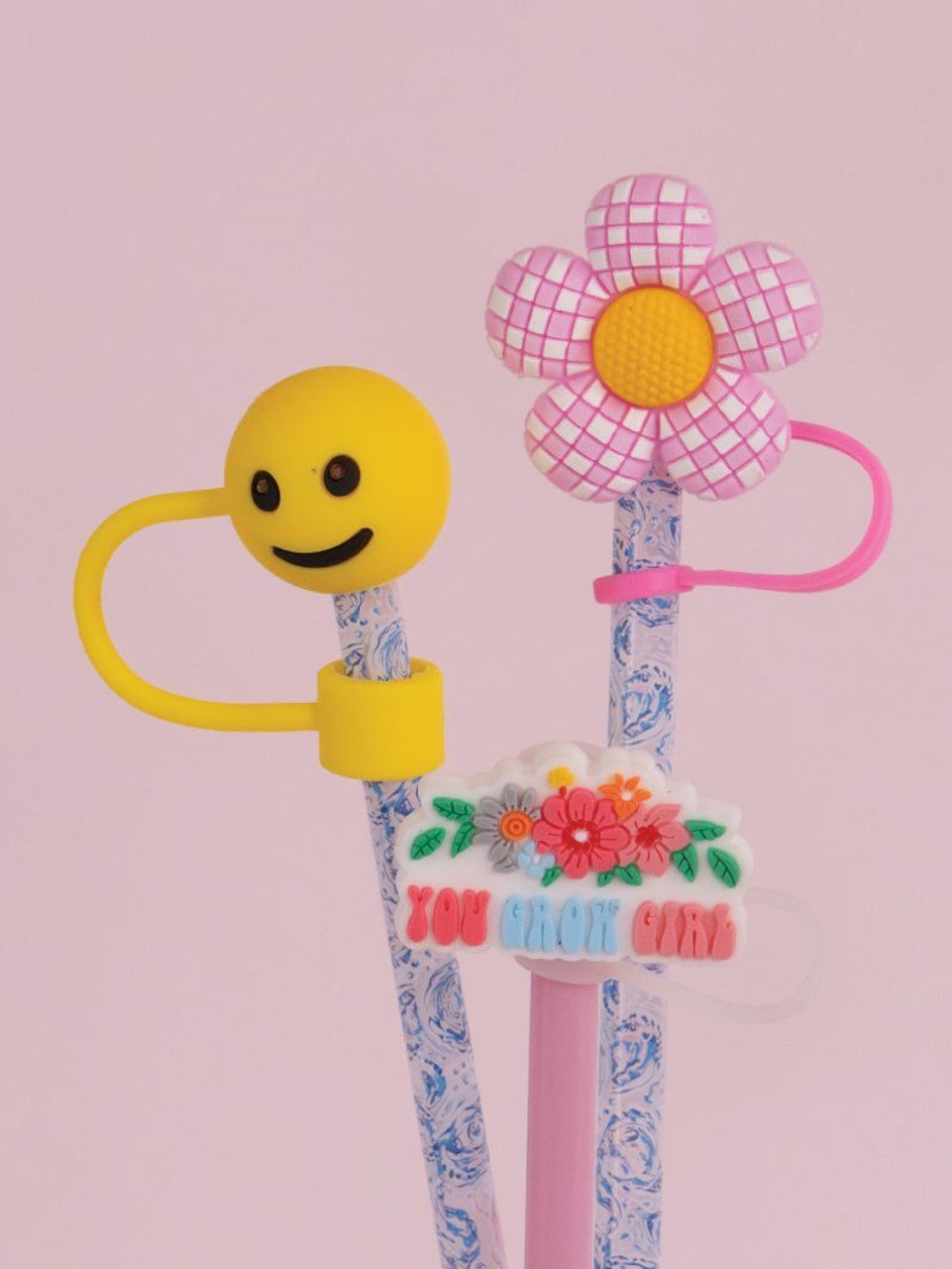 Grow Positive Thoughts Straw Cover Set