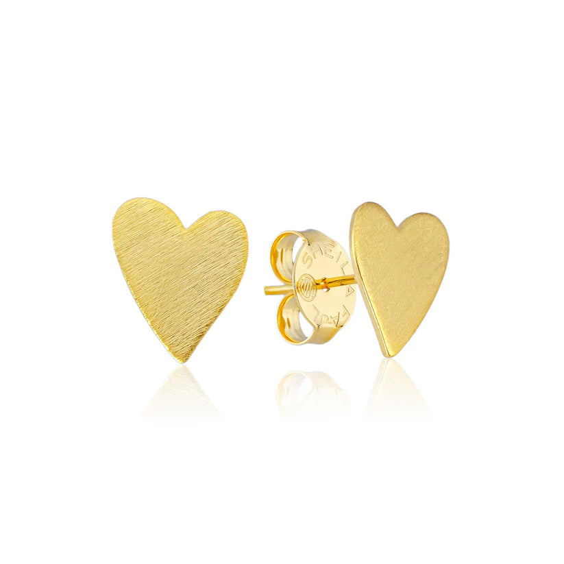 Amores Studs - Brushed Gold