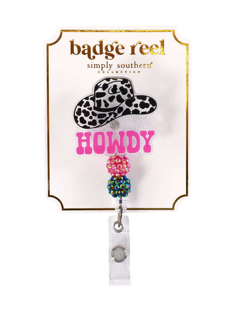 Howdy Cowgirl Hat Badge Reel