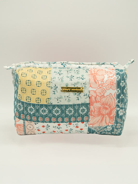 Quilted Pattern Quilted Cosmetic Bag