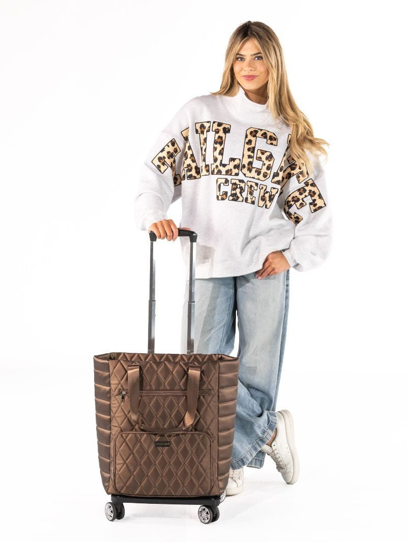 Copper Swivel Rolling Tote