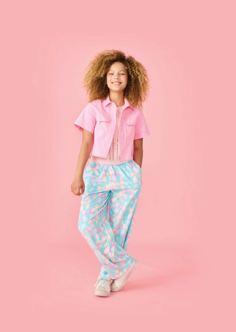 Youth Beautiful Bows Plush Pants