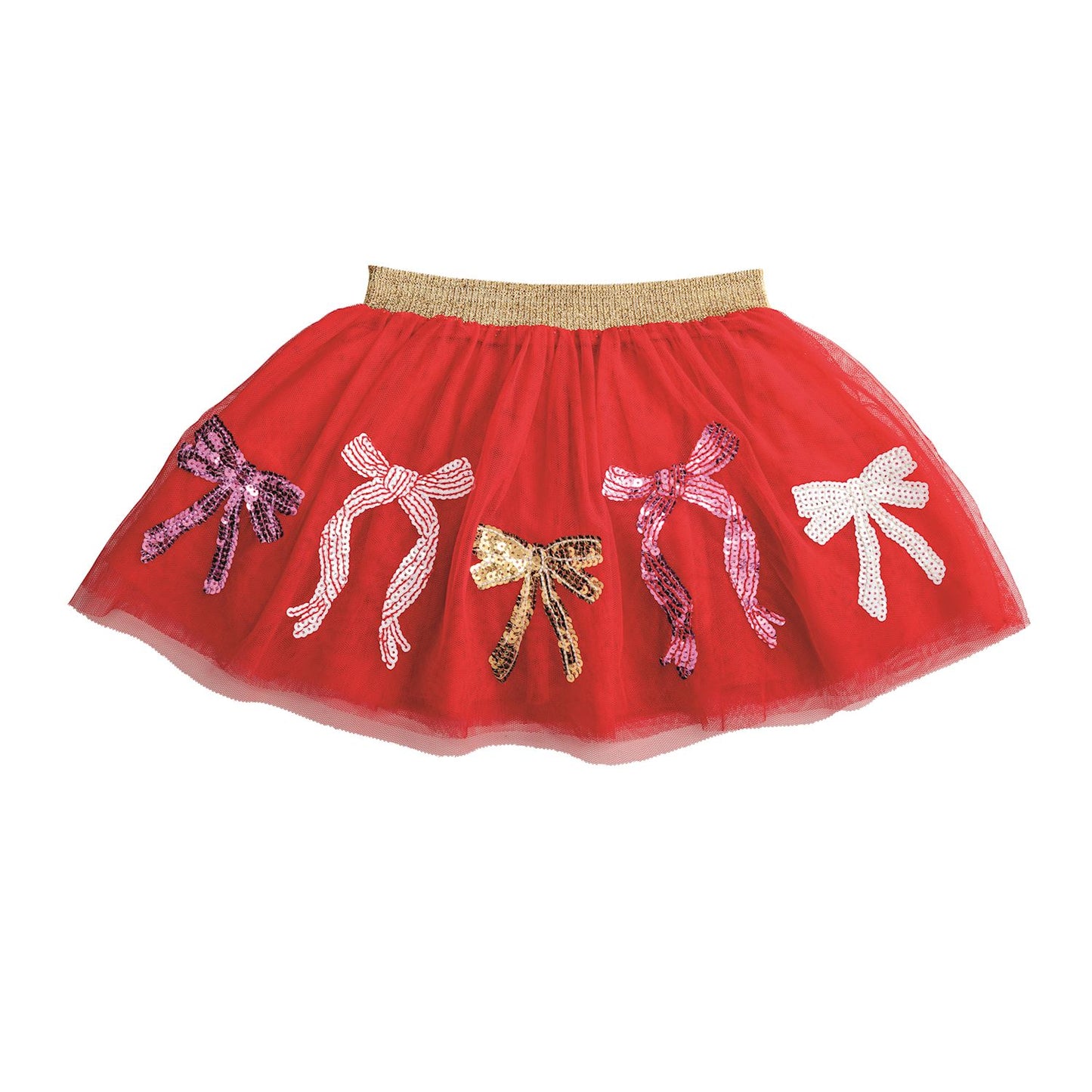 Mud Pie Red Multi-Bow Tutu