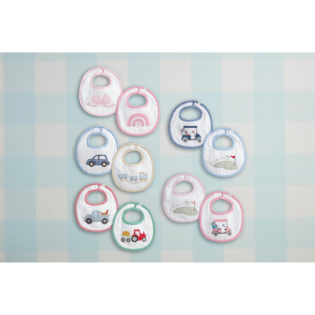 Mud Pie Tractor Applique Terry Bib