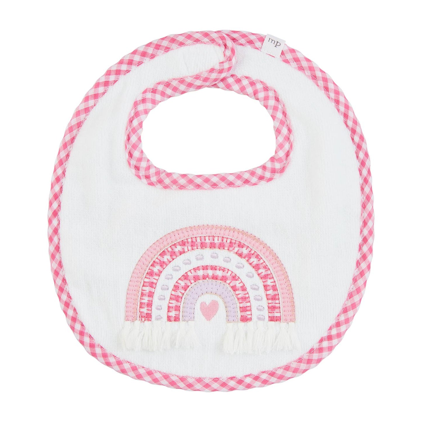 Mud Pie Rainbow Applique Terry Bib