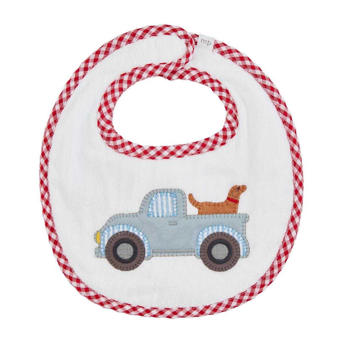 Mud Pie Truck Applique Terry Bib