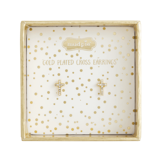 Mud Pie Cross Stud Earrings