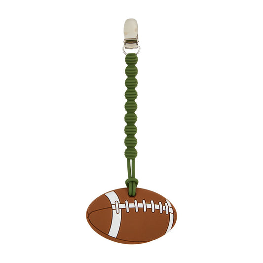 Mud Pie Football Clip On Teether