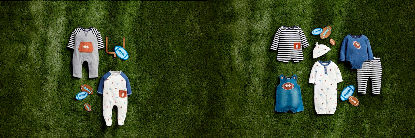 Mud Pie Football Take-Me-Home Hat Set
