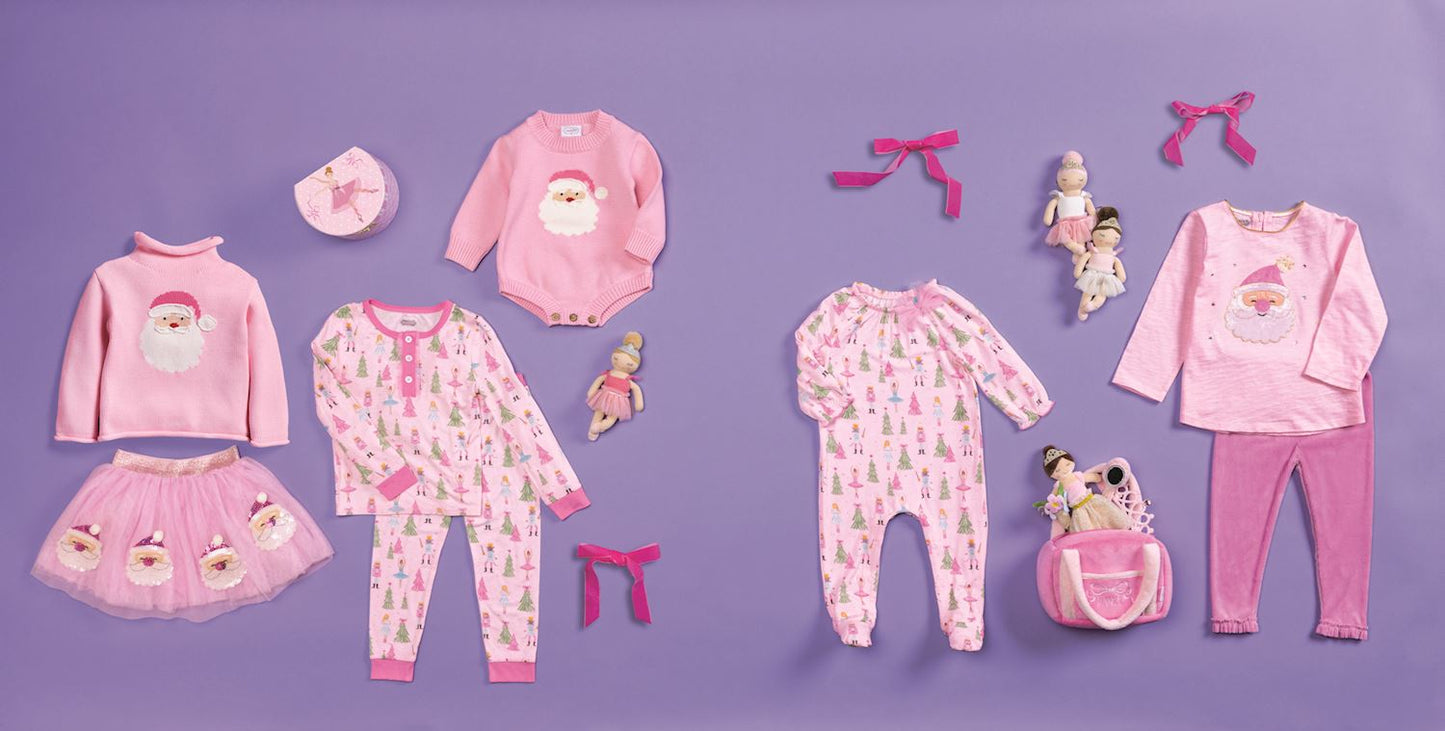 Mud Pie Pink Nutcracker Pajama Pant Set