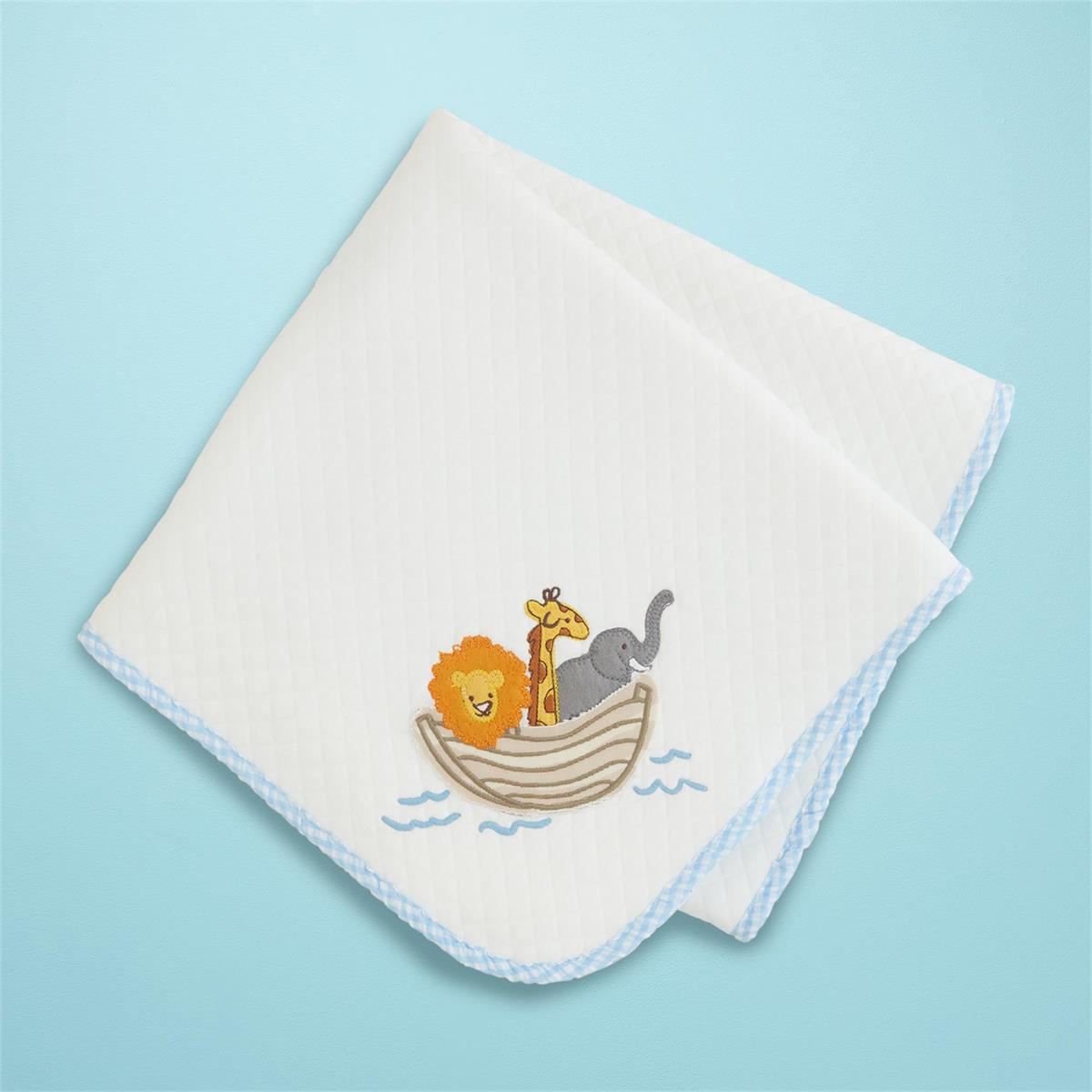Mud Pie Noah's Ark Quilted Blanket