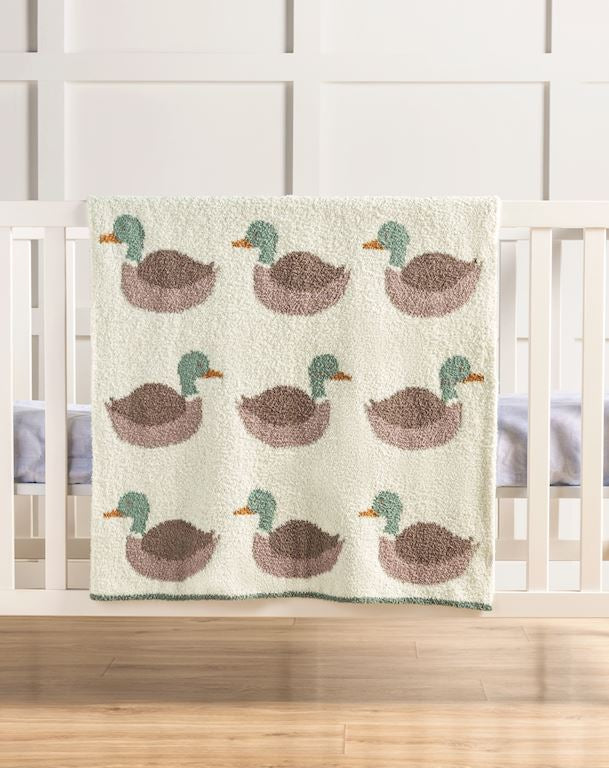 Mud Pie Mallard Duck Chenille Blanket