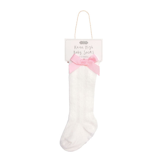Mud Pie Pointelle Bow Knee Socks