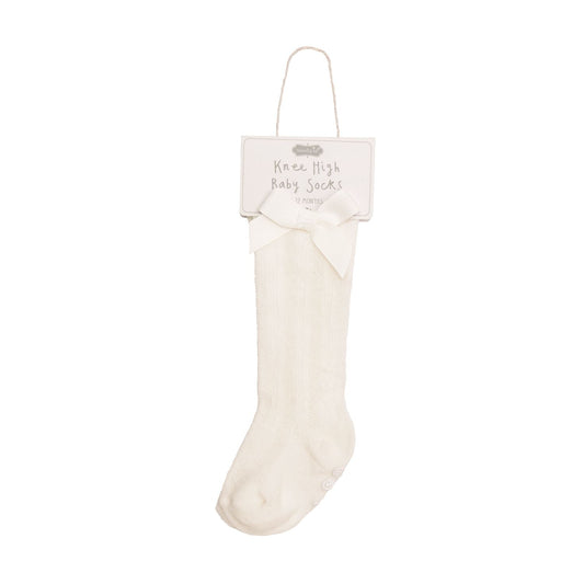Mud Pie Pointelle Bow Knee Socks