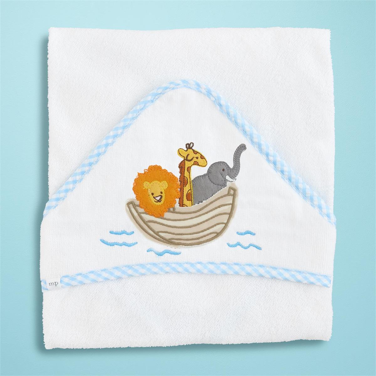 Mud Pie Noah's Ark Applique Hooded Towel