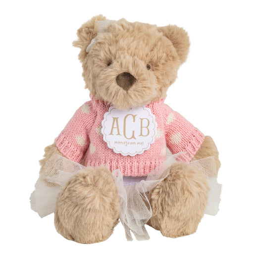 Mud Pie Monogram Baby Bear Plush Pal