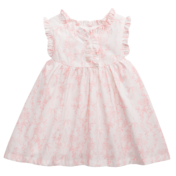 Mud Pie Pink Toile Baby Dress