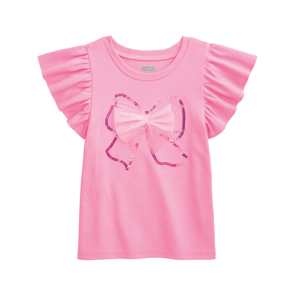 Mud Pie Pink Bow Girly Sparkle Tees
