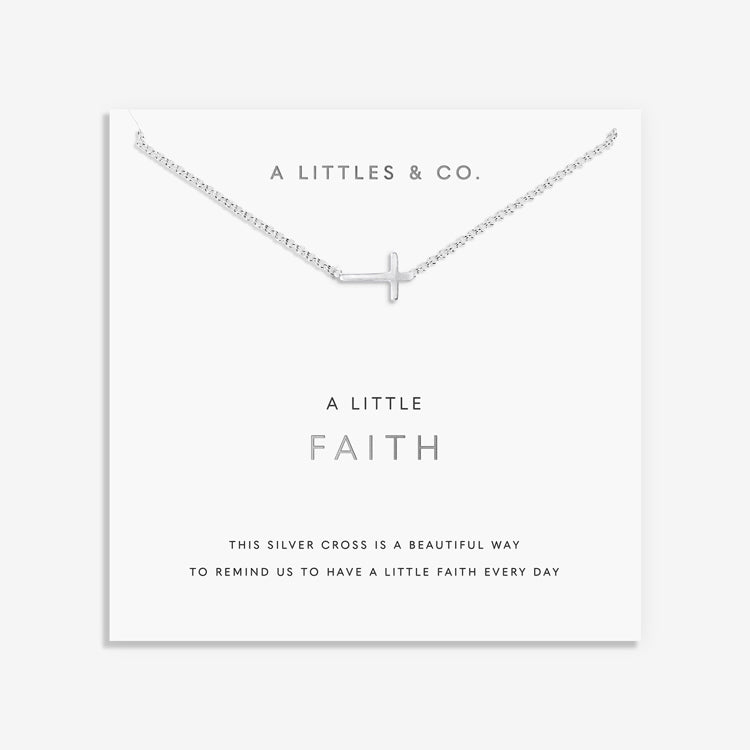 A LITTLE | FAITH | Silver | Necklace | 18 1/8" + 1 15/16" extender