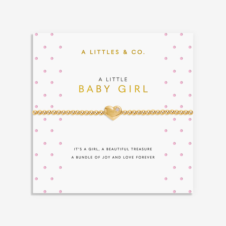 A LITTLE | BABY GIRL | Gold | Bracelet | 6 7/8" stretch