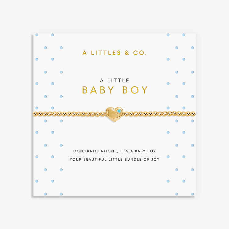 A LITTLE | BABY BOY | Gold | Bracelet | 6 7/8" stretch