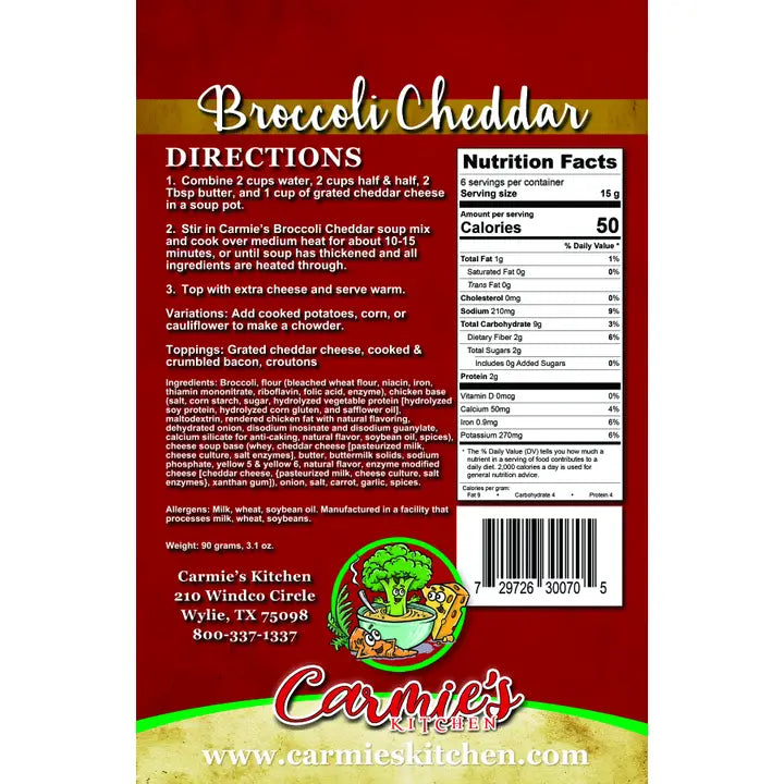 Carmie's Broccoli Cheddar Soup Mix