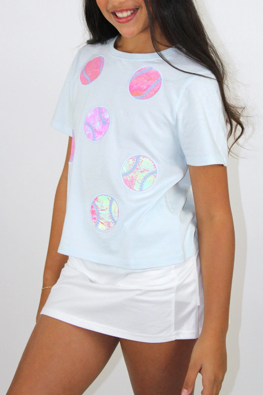 Youth White Basic Tennis Skort