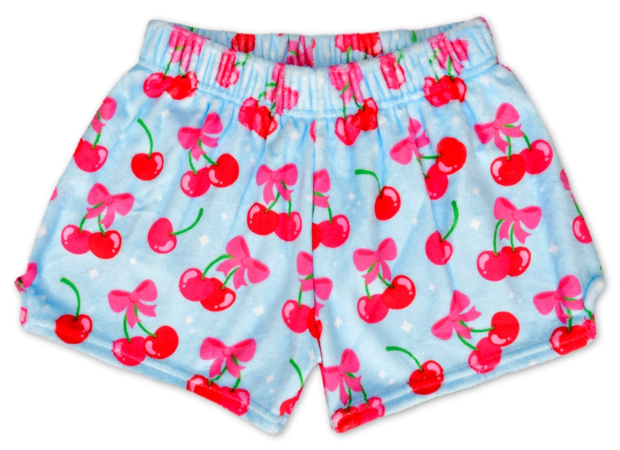 Youth Cheerful Cherries Plush Shorts