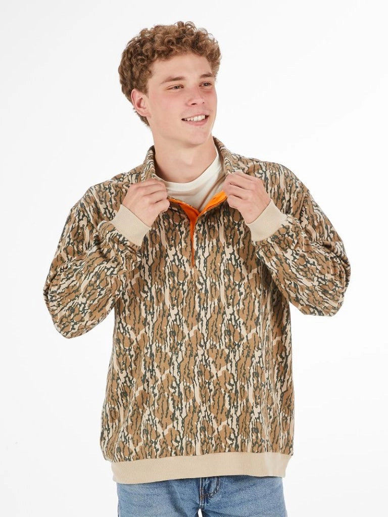 Men's Tree Camo Collared Pullover