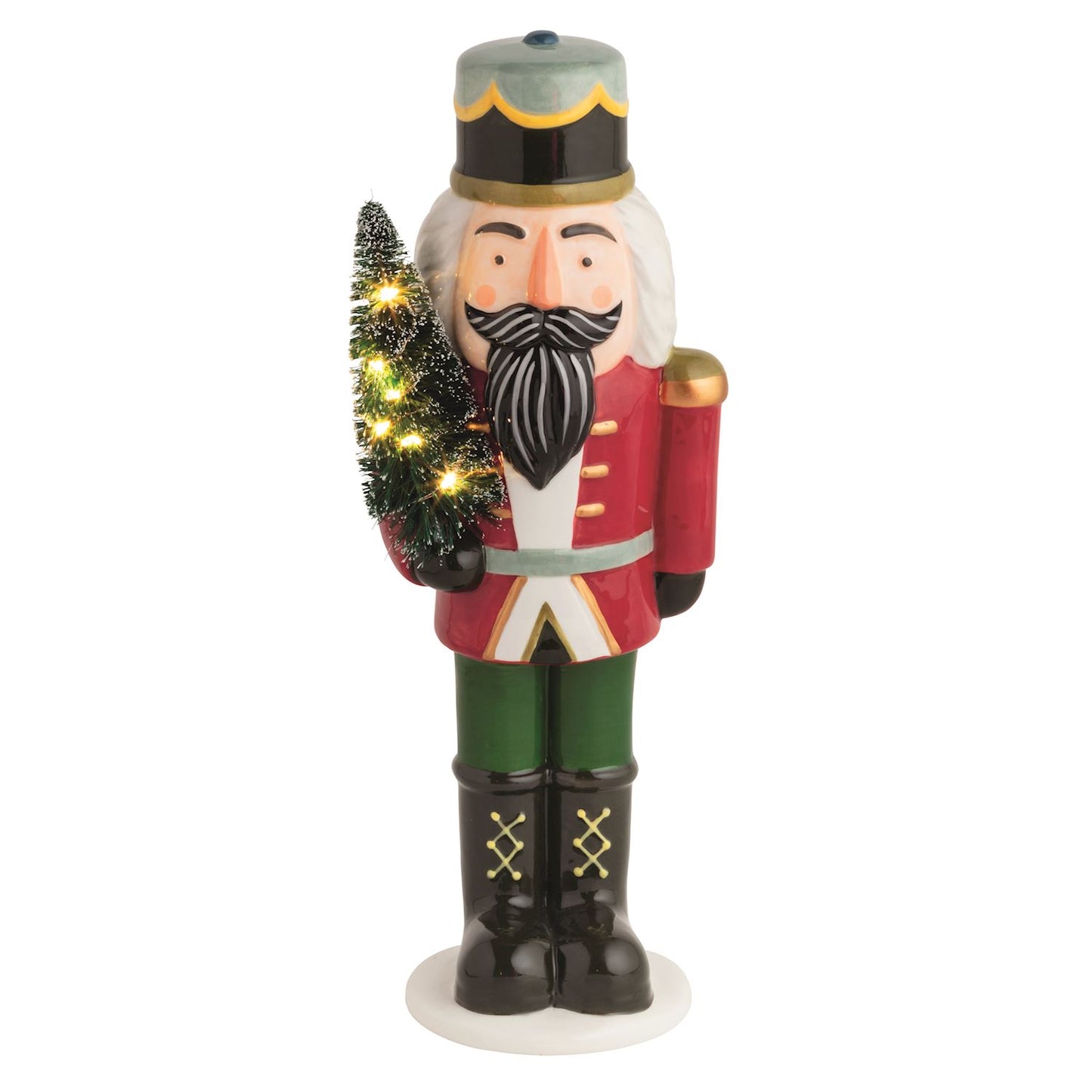 Mud Pie Ceramic Nutcracker Light-Up Sitters