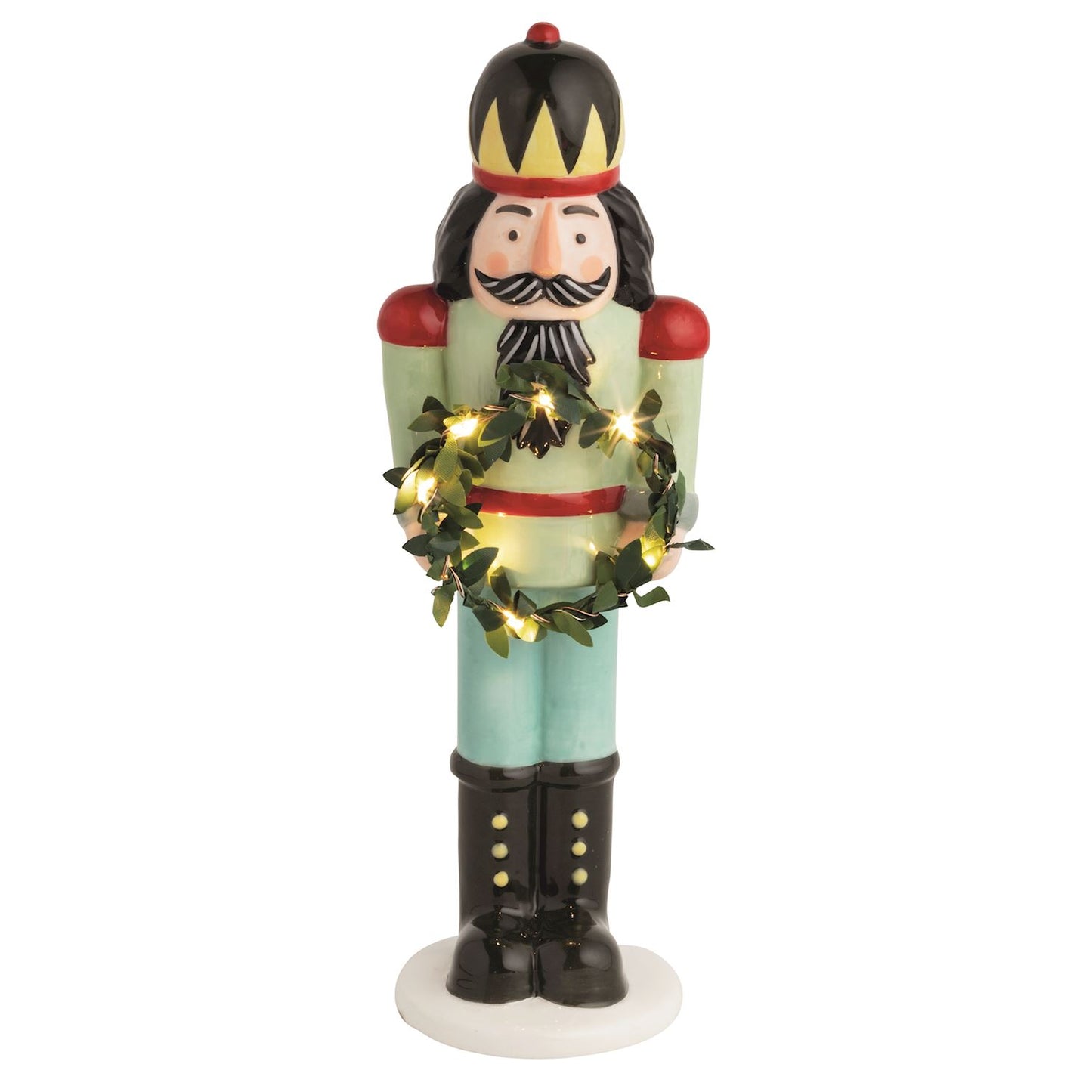 Mud Pie Ceramic Nutcracker Light-Up Sitters