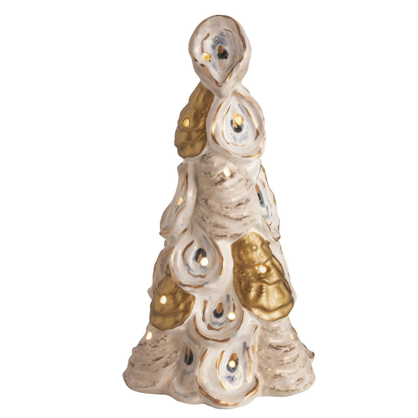 Mud Pie Ceramic Oyster Light-Up Trees