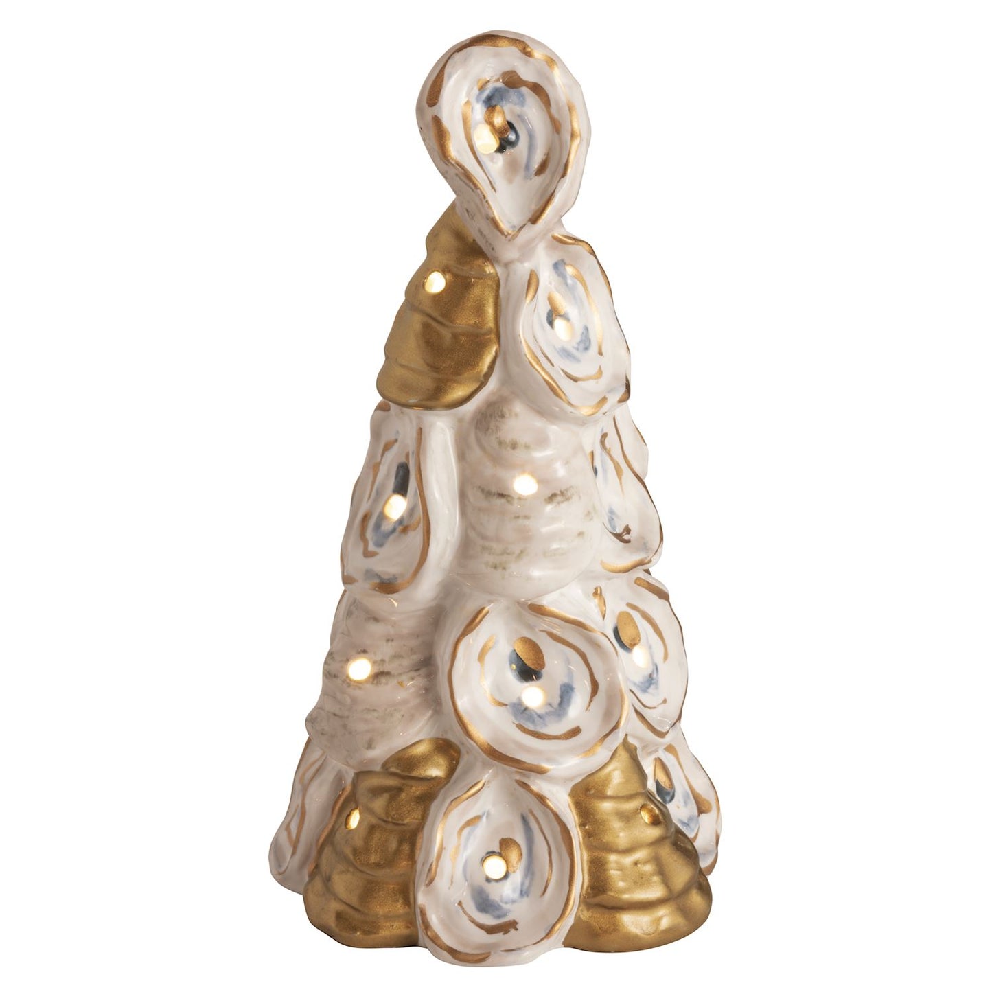Mud Pie Ceramic Oyster Light-Up Trees