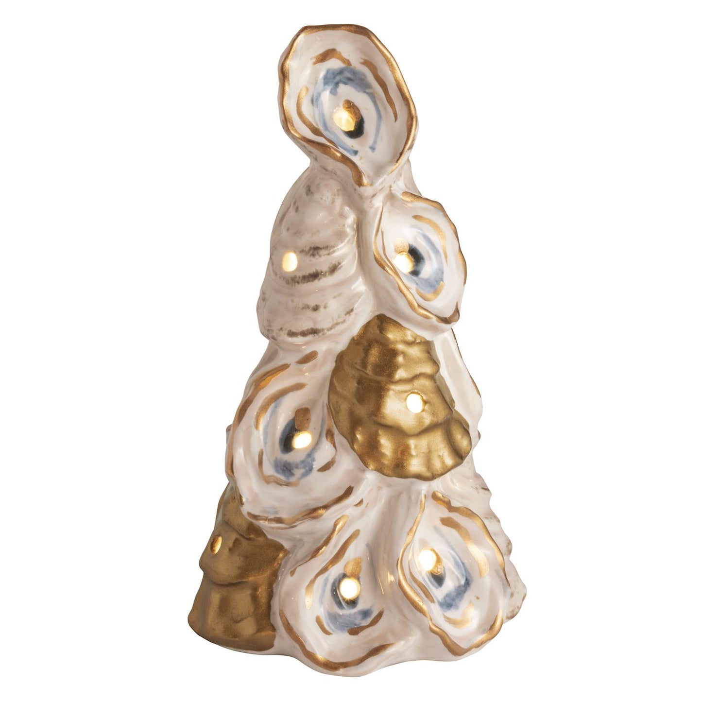 Mud Pie Ceramic Oyster Light-Up Trees