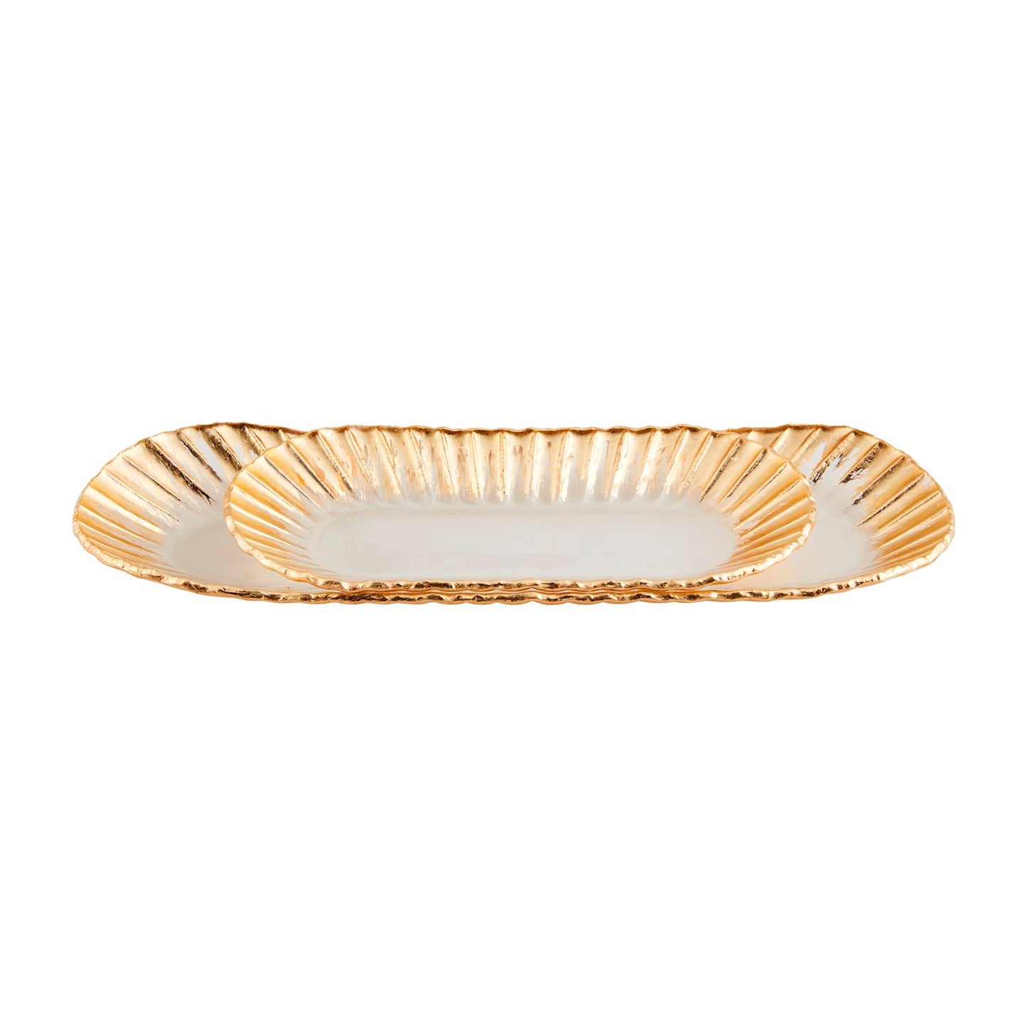 Mud Pie Chic Gold Edge Tray