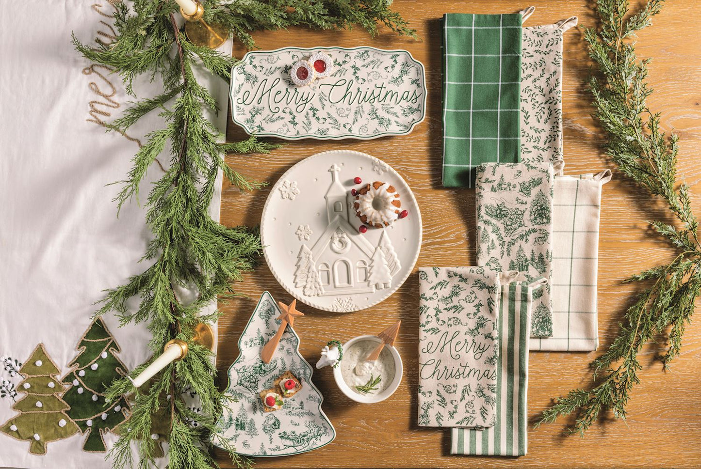 Mud Pie White Christmas Church Plate